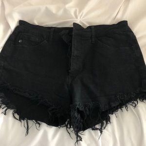 High waisted cut off shorts